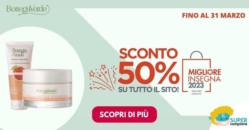 Bottega Verde: approfitta degli sconti fino al 50% di sconto 